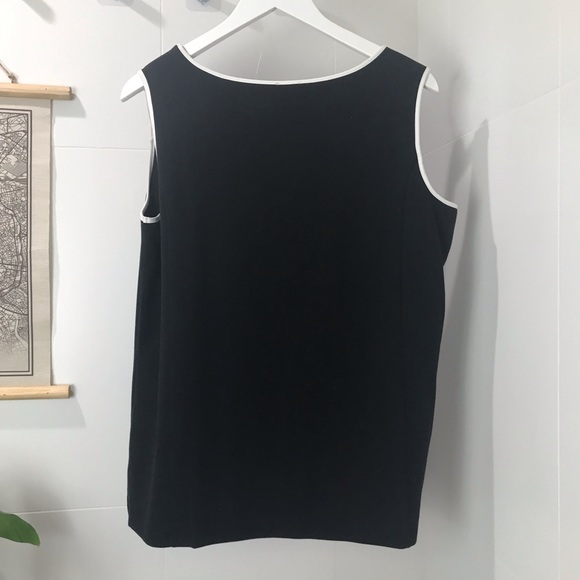 Talbots Scallop Keyhole Neck Jersey Sleeveless Top - Picture 6 of 11